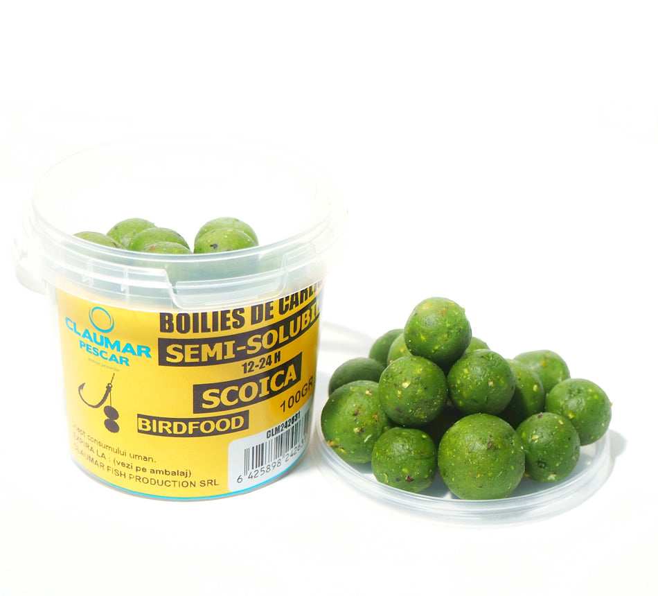 Boilies Claumar Birdfood De Carlig Semi-Solubil Scoica 100gr