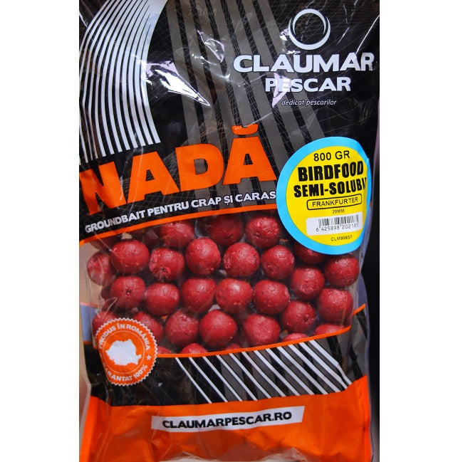 Boilies Claumar Birdfood Semi-Solubil Frankfurter 800Gr