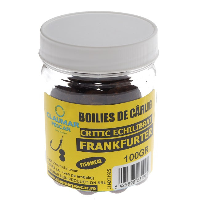 Boilies Claumar Fishmeal De Carlig Critic Echilibrat Frankfurter 100gr