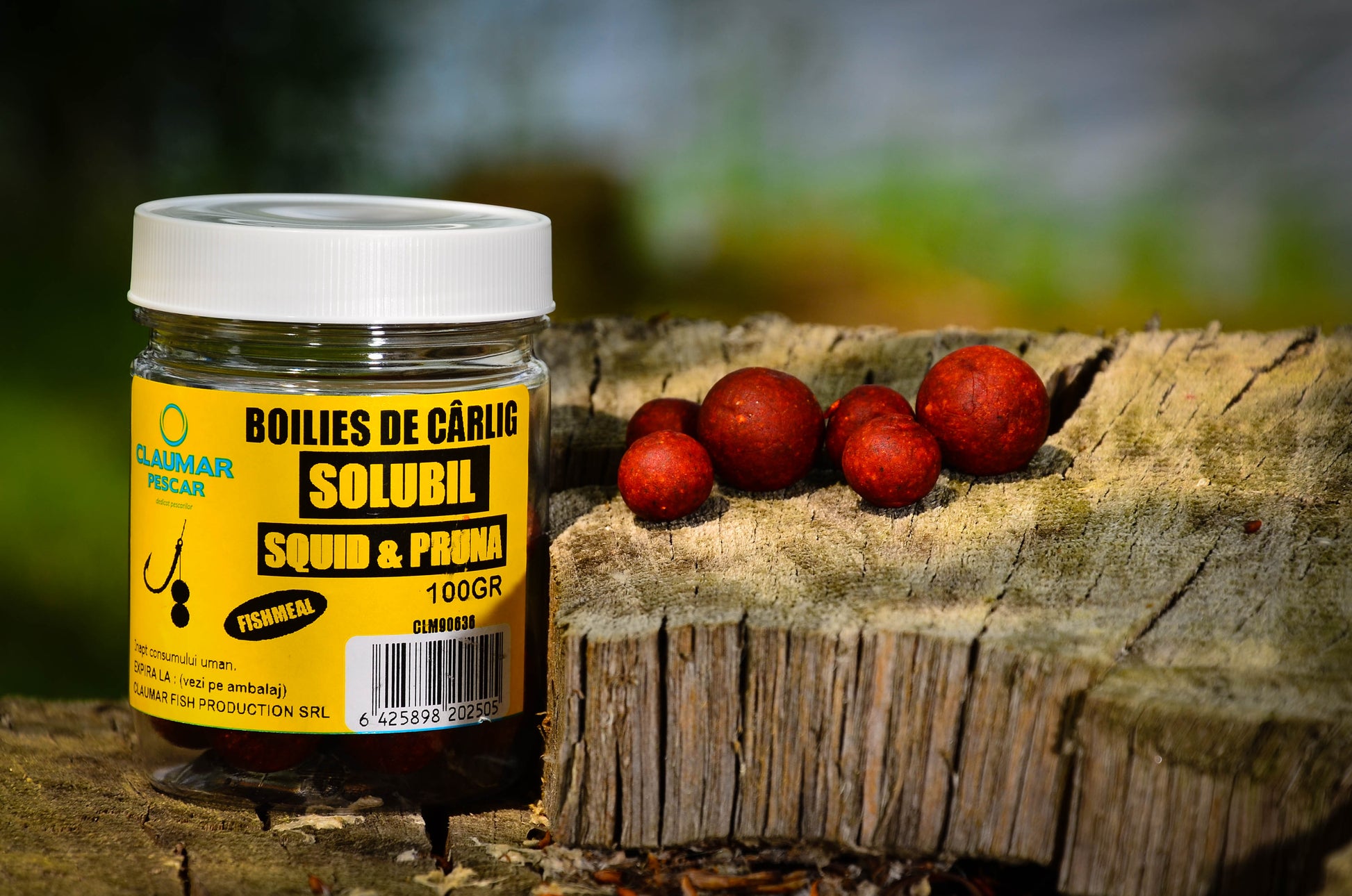 Boilies Claumar Fishmeal De Carlig Solubile Squid Pruna 100gr