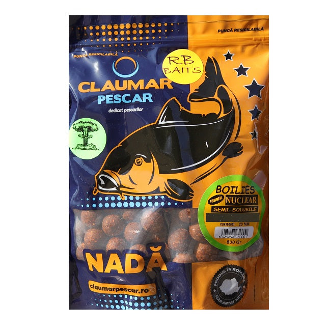 Boilies Claumar Fishmeal Nuclear Krill-Capsuna 800 Gr 20mm