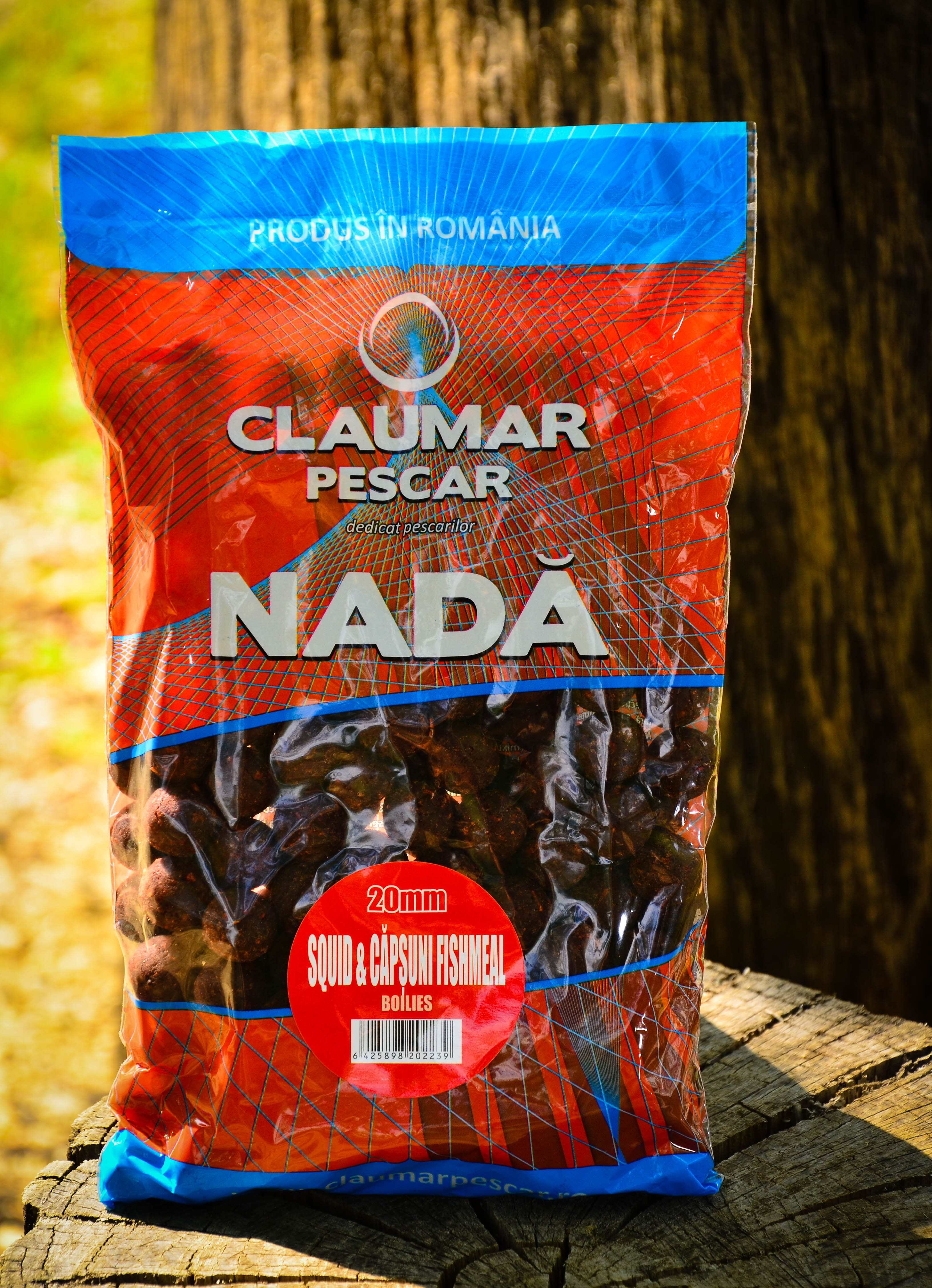 Boilies Claumar Fishmeal Tare Squid Capsuni 20mm 1Kg