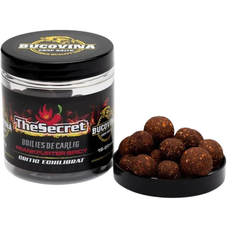 Boilies Critic Echilibrat BUCOVINA BAITS The Secret, Frankfurter Spicy, 16/20mm, 120g