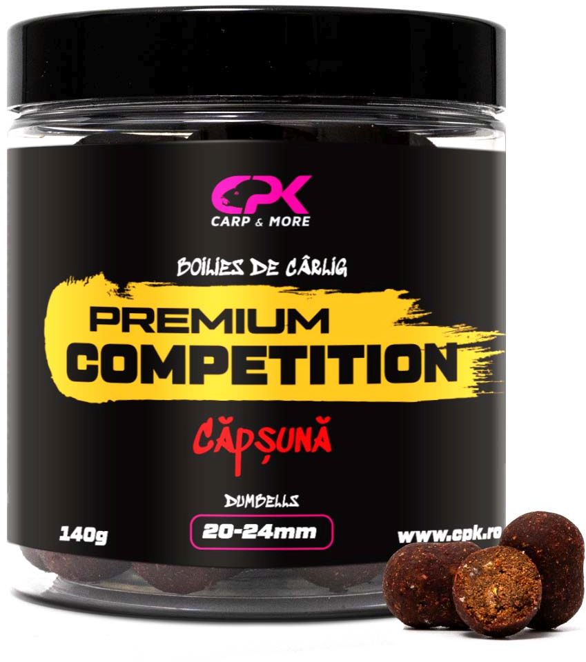 Boilies De Carlig CPK Premium Competition Dumbells, Capsuna, 20-24mm, 140g