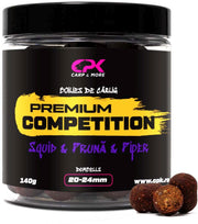 Boilies De Carlig CPK Premium Competition Dumbells, Squid-Pruna-Piper, 20-24mm, 140g