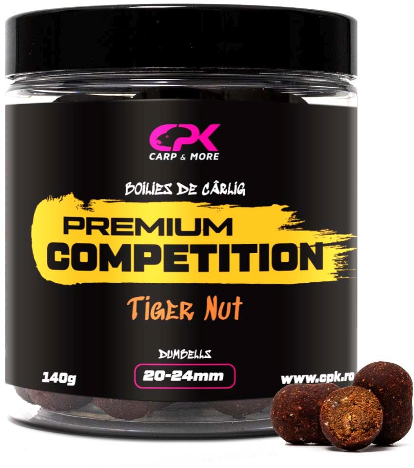 Boilies De Carlig CPK Premium Competition Dumbells, Tiger Nut, 20-24mm, 140g
