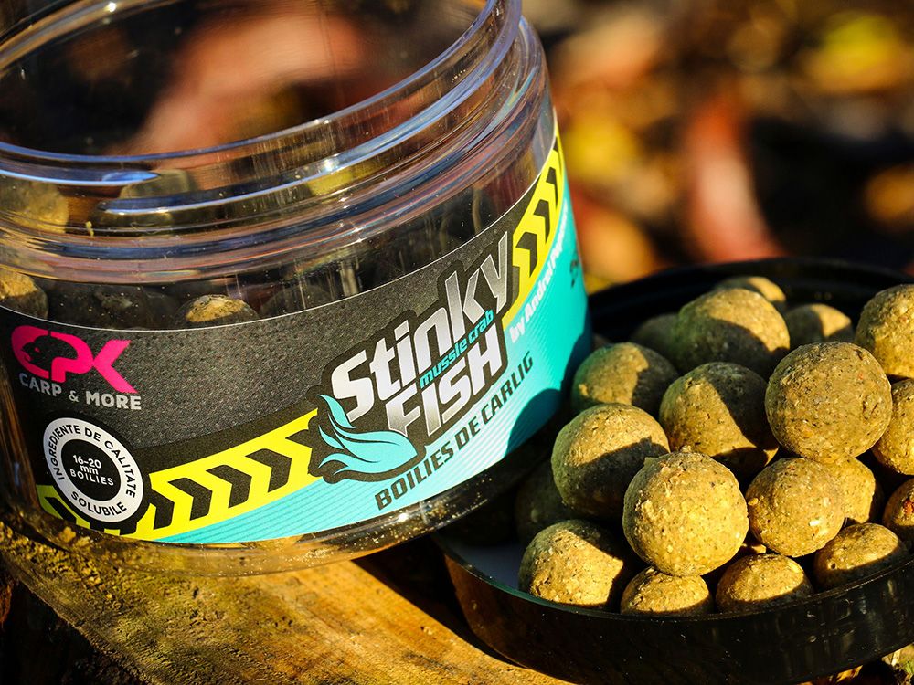 Boilies De Carlig CPK Solubil, Stinky Fish, 20mm, 300g