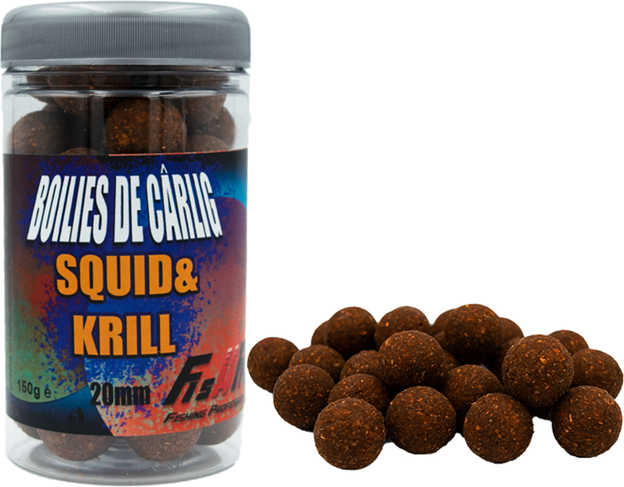  Boilies De Carlig Fish Pro, Squid Krill, 15mm, 150g