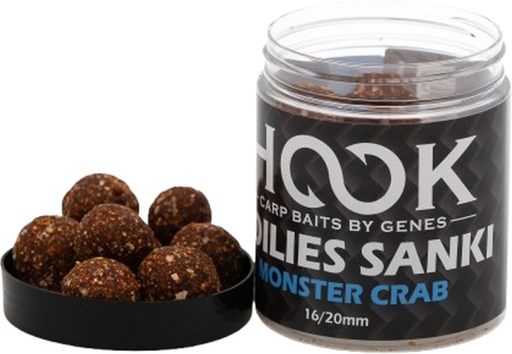 Boilies De Carlig HOOKBAITS Glazurat Sanky, Monstercrab, 16-20mm, 250ml