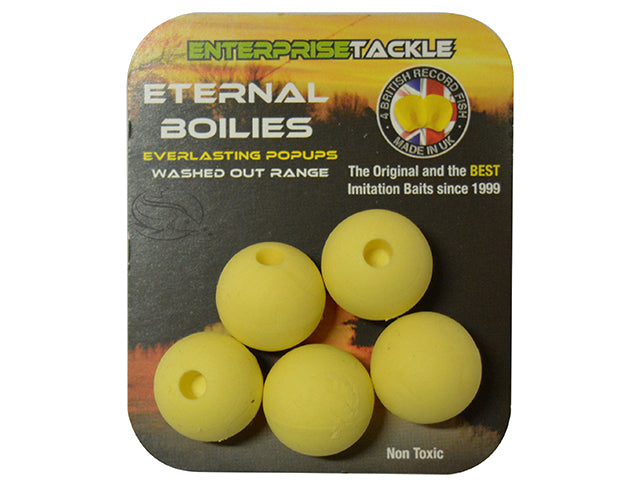 Boilies Enterprise Tackle Eternal Boilies Washed Out Yellow - 15mm