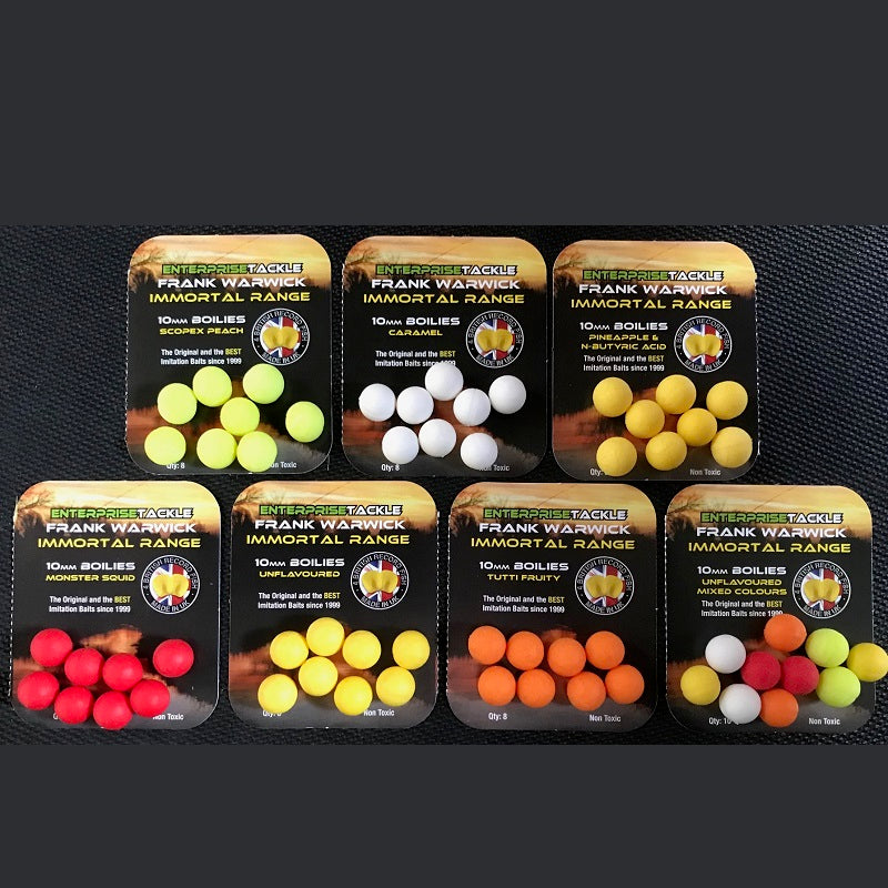 Boilies Enterprise Tackle Immortal Range Yellow Unflavored  by Frank Warwick