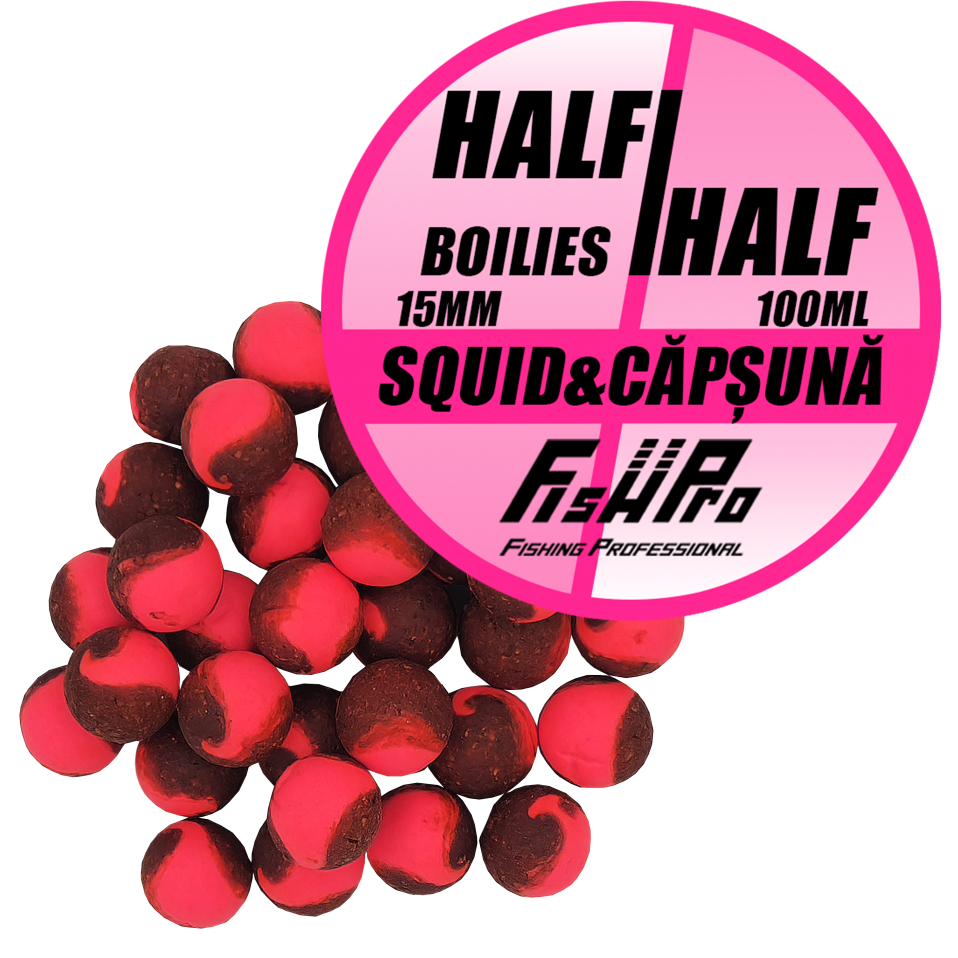 Boilies FISH PRO Half-Half Squid Capsuna