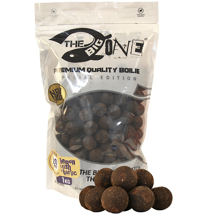 Boilies Fierte THE ONE Cooked Big One Lemon &amp; Fish &amp; Garlic 1kg