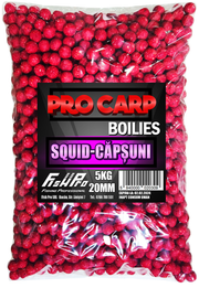 Boilies Fish Pro Carp, Squid-Capsuni, 20mm, 5Kg