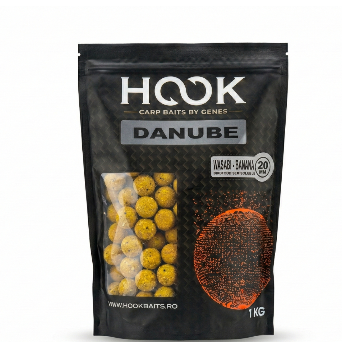 Boilies HOOKBAITS Semisolubil Wasabi Banana