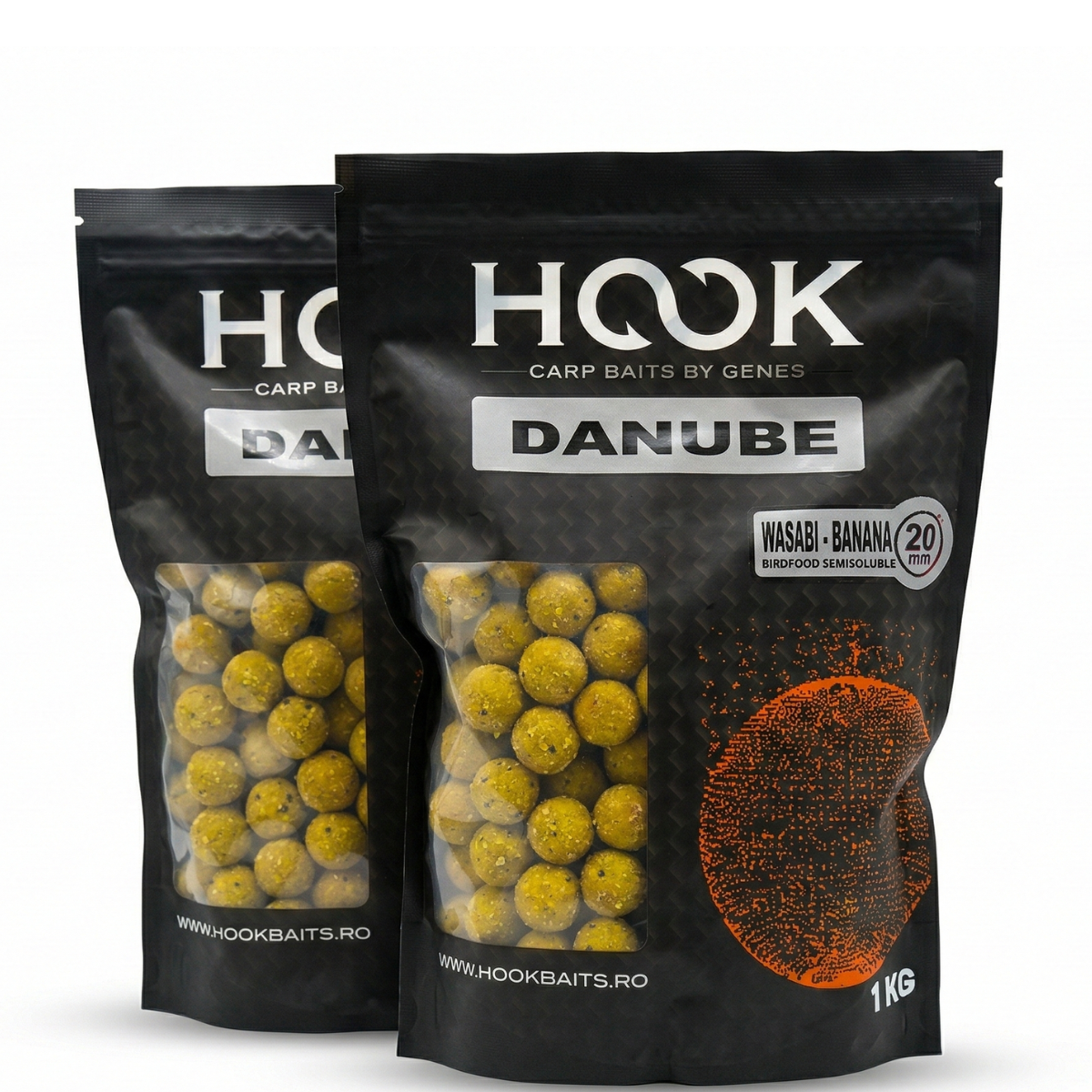 Boilies HOOKBAITS Semisolubil Wasabi Banana
