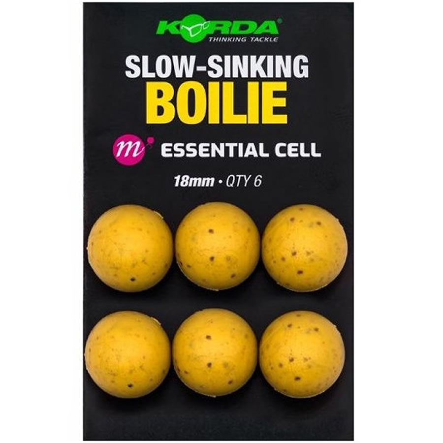 Boilies Korda Artificial Essential Cell Slow Sinking Boilie18mm, 9buc/pac