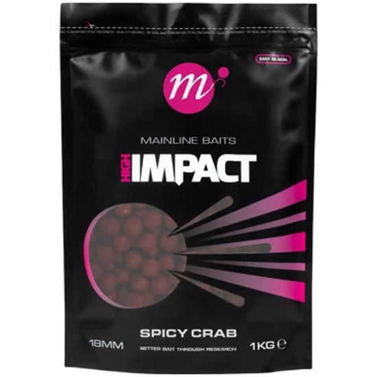 Boilies MAINLINE High Impact, Spicy Crab, 20mm, 1kg