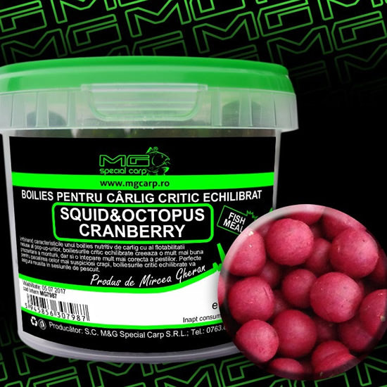 Boilies MG Fishmeal Critic Echilibrat Squid Octous Si Cranbery 200 Gr