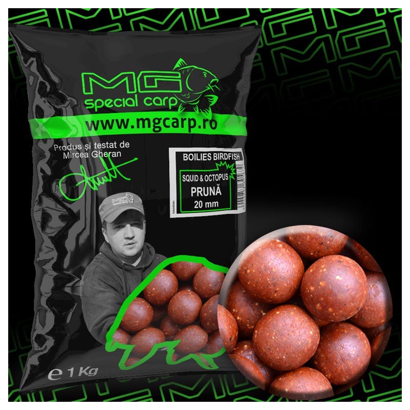 Boilies MG SPECIAL CARP TARI Squid Octopus Pruna 20mm 1KG