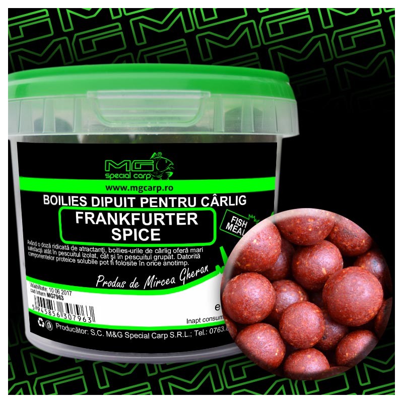 Boilies MG Special Carp Carlig Dipuit Frankfurter Spice 200gr