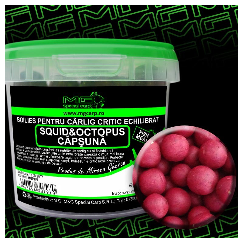 Boilies MG Special Carp Fishmeal Critic Echilibrat Squid - Octopus - Capsuna
