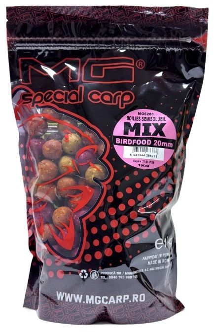 Boilies MG Special Semisolubil, Mix, 20mm, 1kg