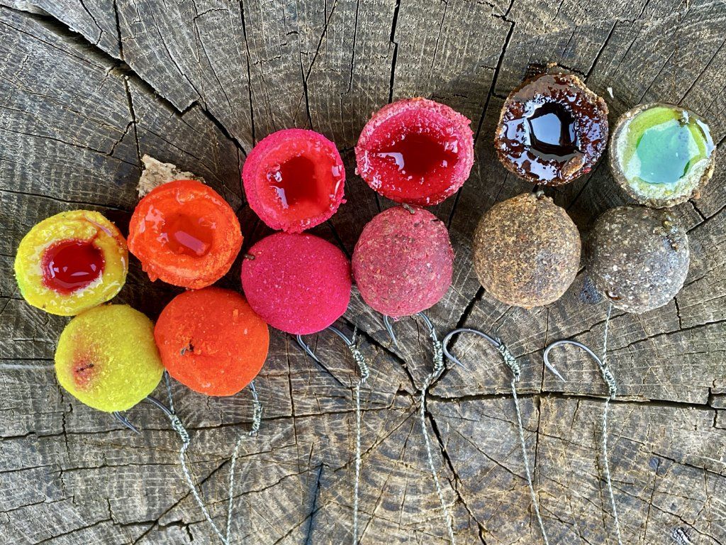 Boilies Nutrigo Cu Miez Lichid Selectie Cadou, Aroma De Peste, 12buc/pac