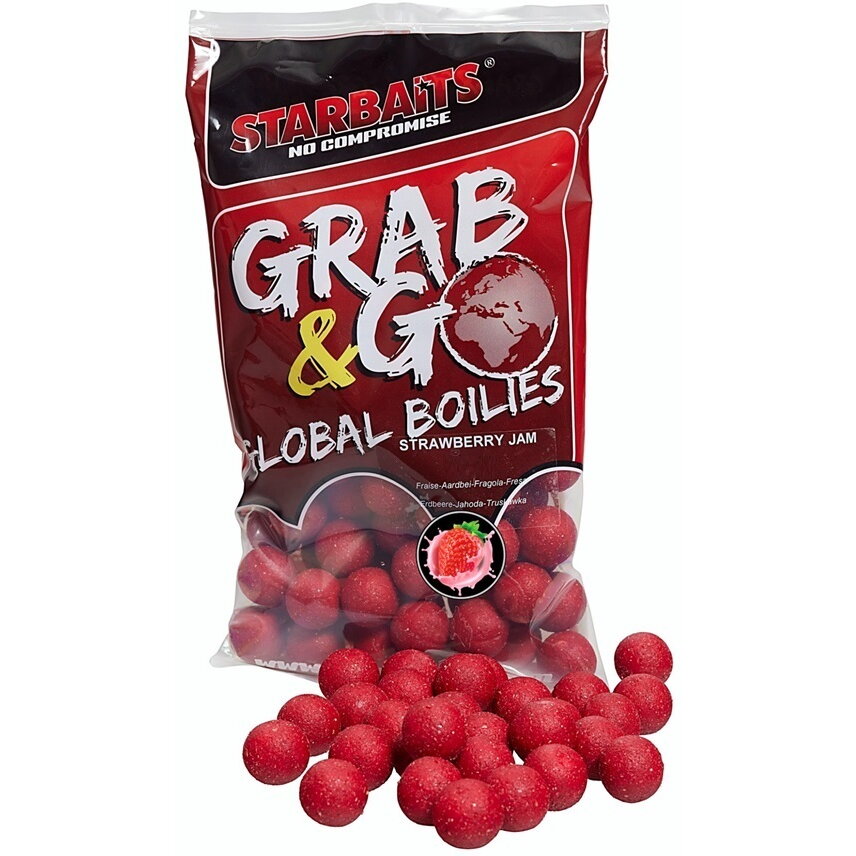 Boilies SENSAS G&amp;G Global Strawberry Jam, 20mm, 800g