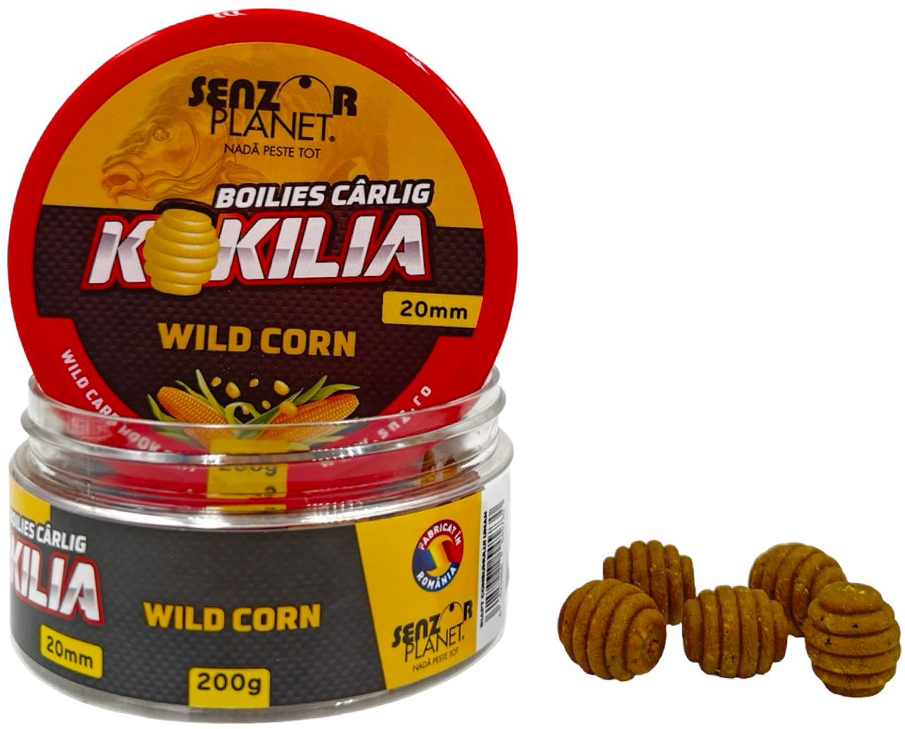 Boilies SENZOR Kokilia Pentru Carlig, Wild Corn, 20mm, 200g
