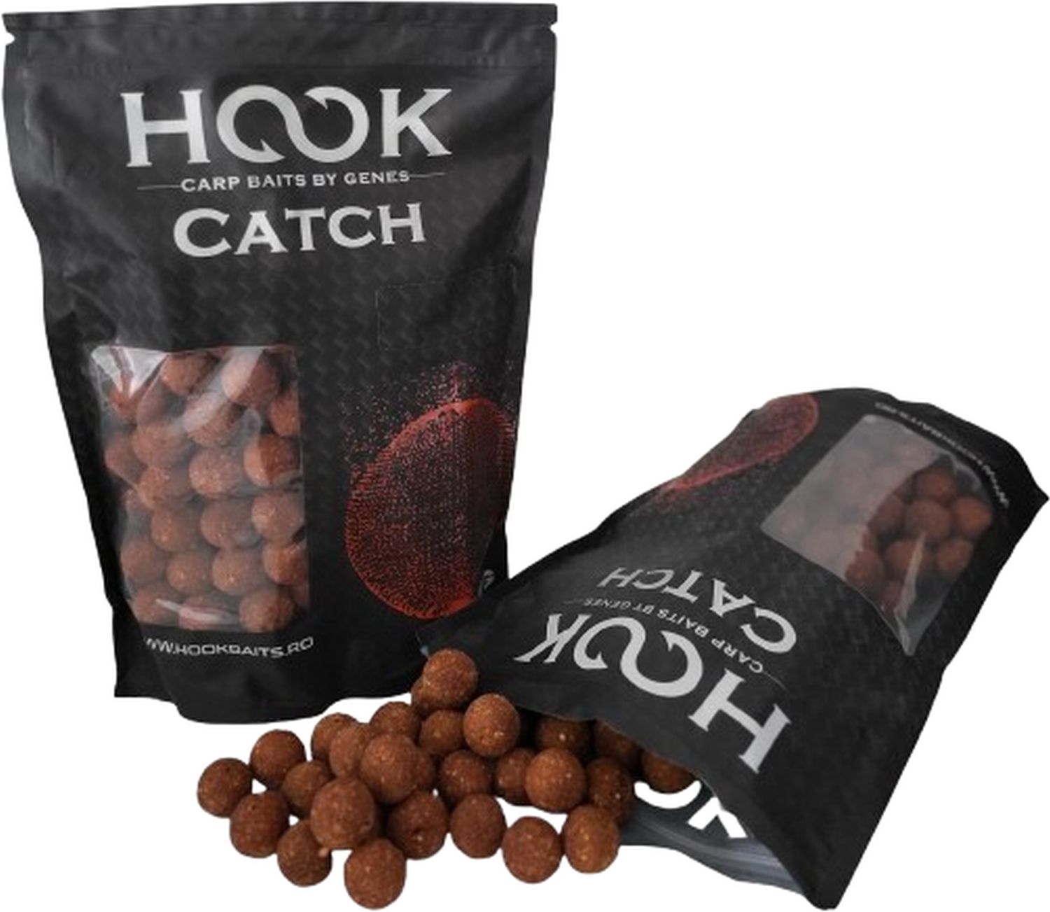 Boilies Semi Solubil HOOKBAITS Fishmeal Catch SS Squid Strawberry 24mm