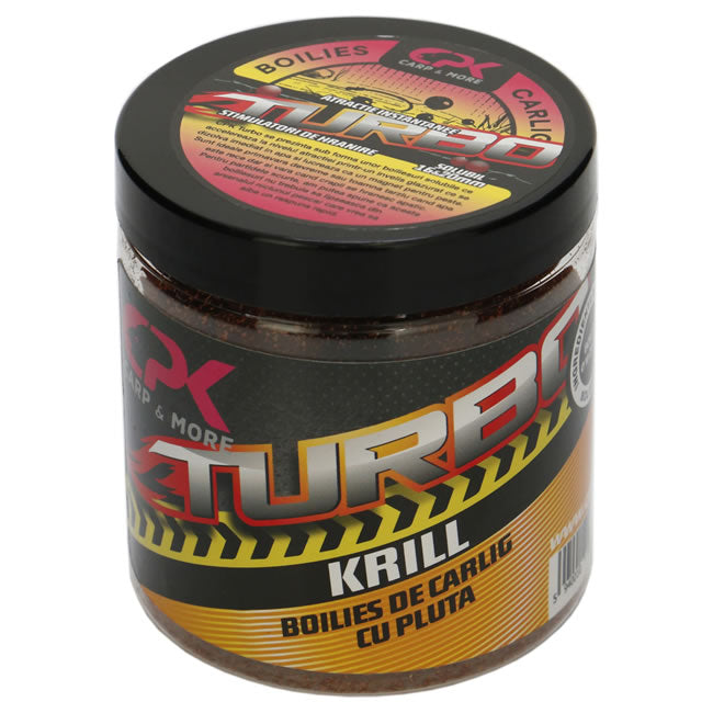 Boilies Solubil de Carlig CPK Turbo Krill, 300g, 16mm+20mm