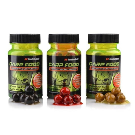 Boilies Tandem Baits Carp Food Mini Boosted Hookers 12mm/50g Strawberry Plus