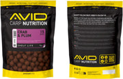 Boilies Tare AVID Carp Nutrition Crab &amp; Plum 1kg