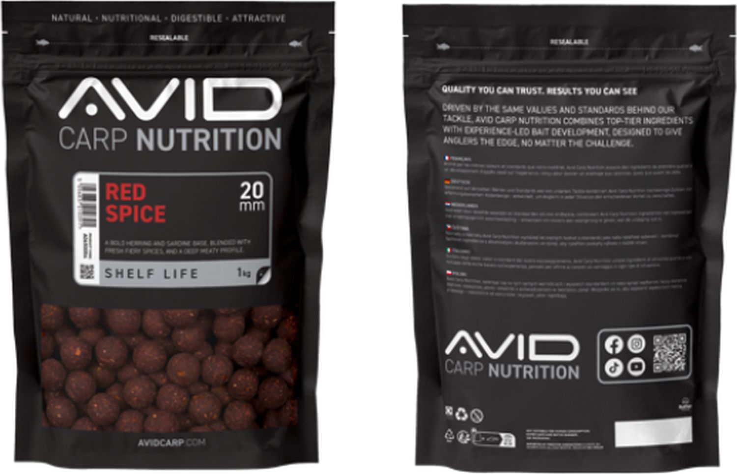 Boilies Tare AVID Red Spice