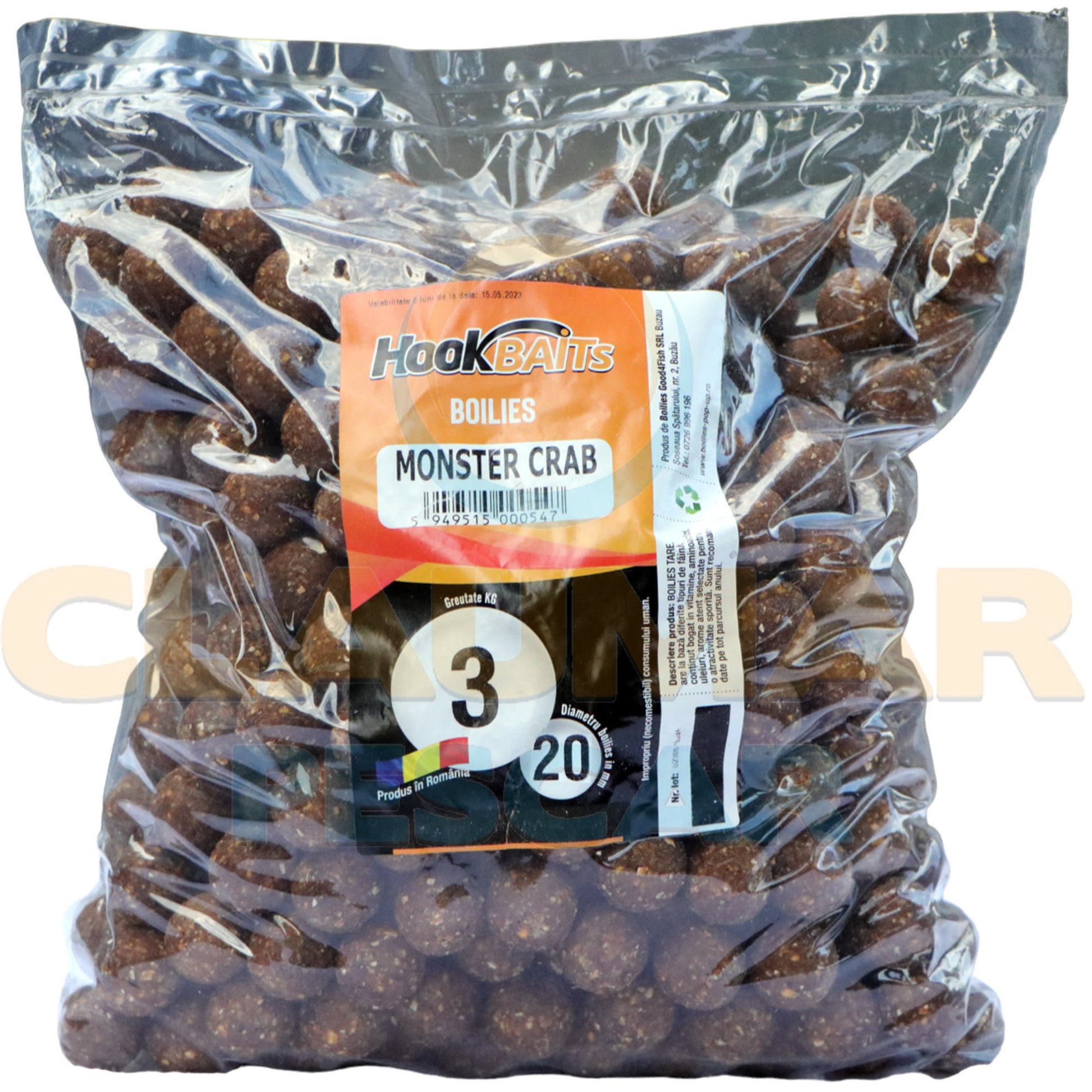 Boilies Tare Birdfood Hook Baits Monster Crab 3kg
