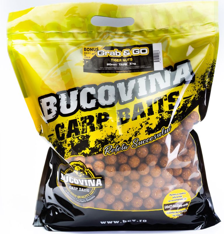 Boilies Tare Bucovina Baits Grab &amp; Go, Tiger Nuts, 24mm, 5Kg