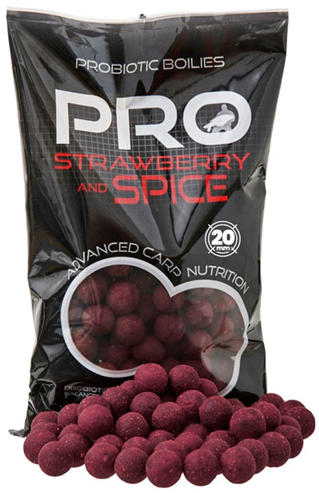 Boilies Tare STARBAITS Probiotic, Strawberry Spice, 30mm, 800g