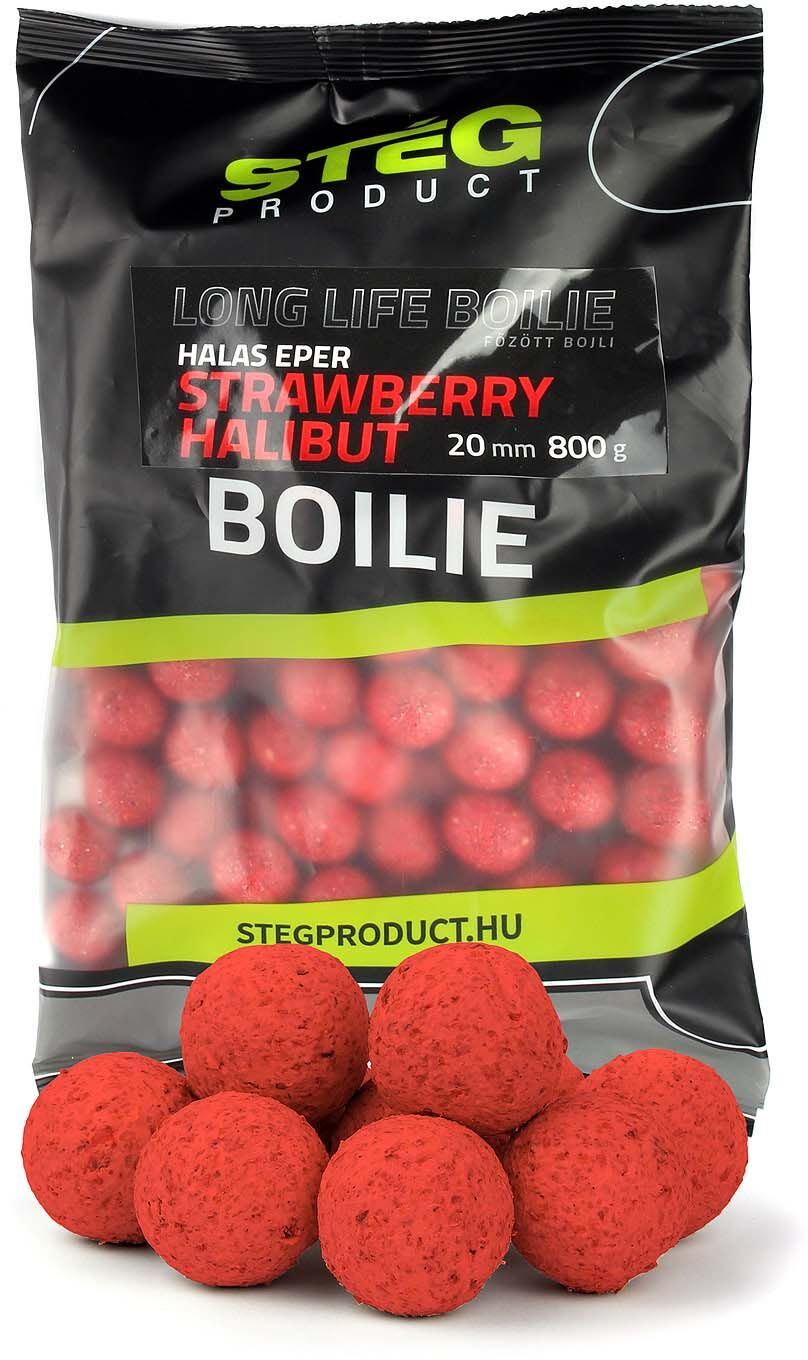 Boilies Tare STEG Long Life Boilie, Capsuna Halibut, 20mm, 800g