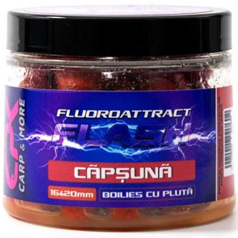 Boilies Tare de Carlig CPK Fluoroattract + Capsuna, Marime S, 16/20mm