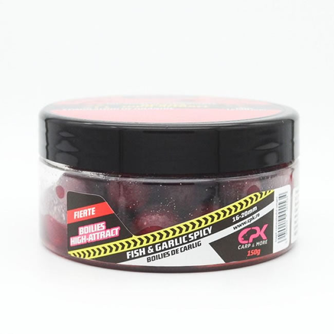 Boilies Tare de Carlig CPK High Attract,  Fish &amp; Garlic Spicy, 150g, 16mm+20mm