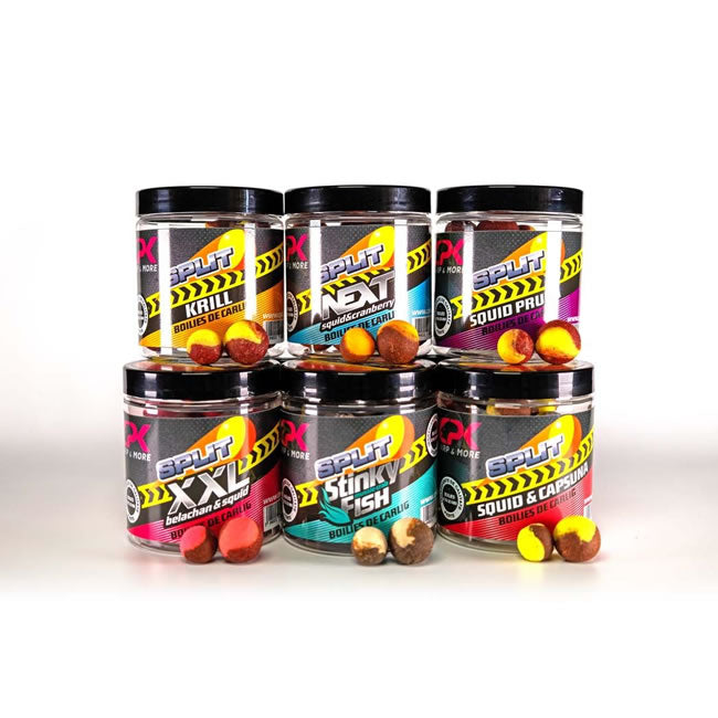 Boilies Tare de Carlig CPK Split XXL Belachan &amp; Squid, 150g, 16mm+20mm