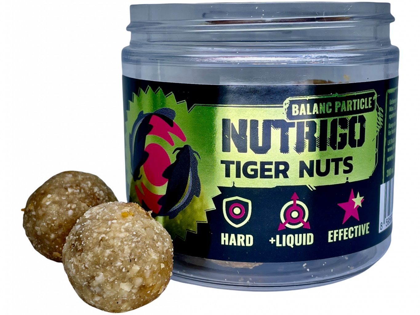 Boilies cu Miez Lichid LK BAITS Nutrigo, Alune Tigrate, 20mm, 200ml