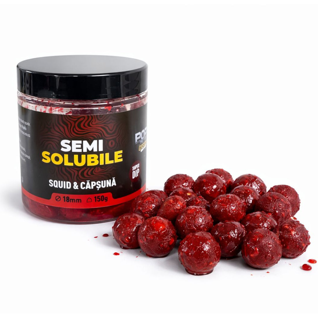 Boilies de Carlig BUCOVINA Semisolubile Squid &amp; Capsuna 150g