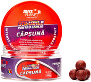 Boilies pentru Carlig Senzor Planet, Solubile, Capsuna, 16-18mm, 200g