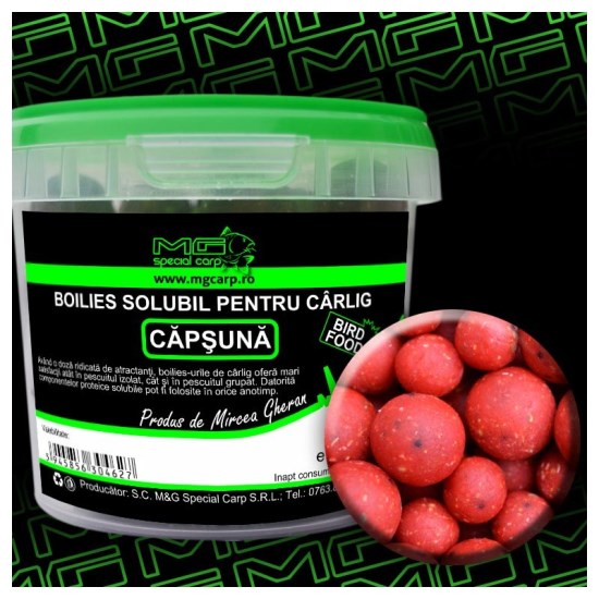 Boiliesuri Solubile Carlig MG Special Carp Capsuna (14-16-18mm) 200gr