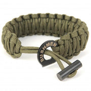 Bratara de Supravietuire 6m din Paracord Olive Bushmen