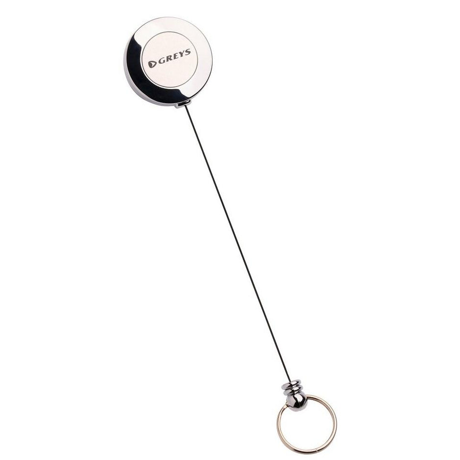 Breloc GREYS Pin-On Reel Retractor Medium