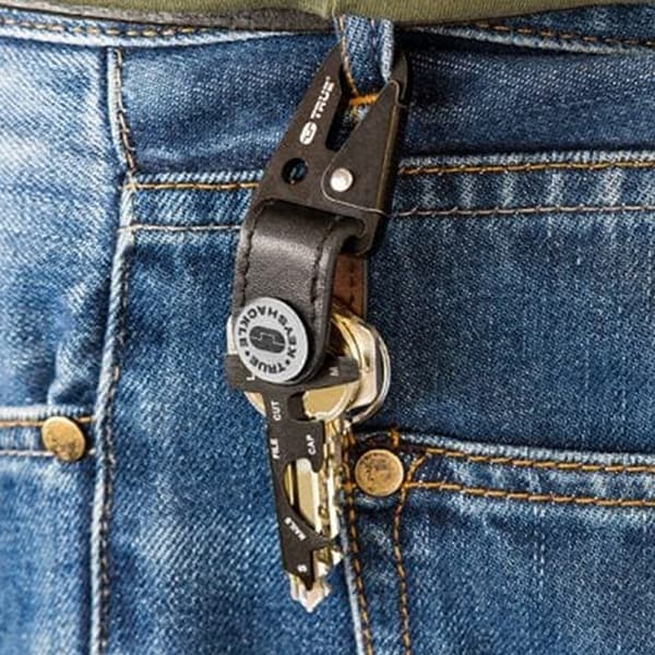 Breloc TRUE Utility KEYSHACKLE, Piele, Maro, TU921