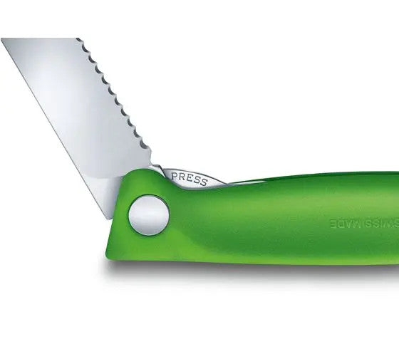 Briceag Cutit Pliabil Victorinox, Swiss Classic Paring Knife, Lama Zimtata 11cm, Verde